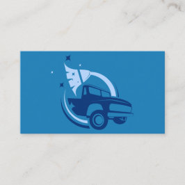 Tarjeta De Visita Negocio de Limpieza Móvil y Detallado de Autos Azu