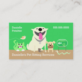 Tarjeta De Visita Negocio de los canguros del mascota Tarjeta-verde