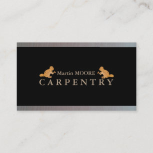 Tarjeta De Visita Negocio de madera de la carpintería del carpinter
