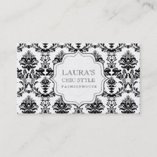 Tarjeta De Visita Negocio de moda elegante elegante moderno del