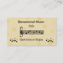 Tarjeta De Visita Negocio de Música Sensacional