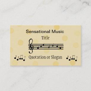Tarjeta De Visita Negocio de Música Sensacional