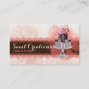 Tarjeta De Visita Negocio de Pastelería Dulces Creaciones