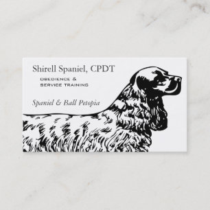 Tarjeta De Visita Negocio de Perros Cocker Spaniel