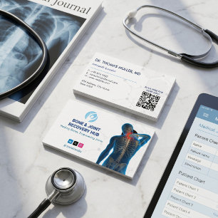 Tarjeta De Visita Negocio de Recuperación Ortopédica Código de bar