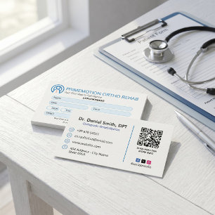 Tarjeta De Visita Negocio de Rehabilitación Ortopédica   Cita 