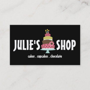 Tarjeta De Visita Negocio de repostería de catering de cupcakes de p