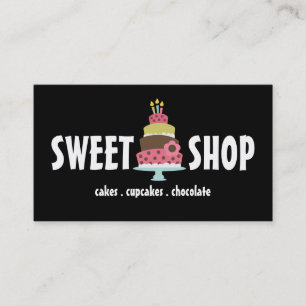 Tarjeta De Visita Negocio de repostería de catering de cupcakes de p