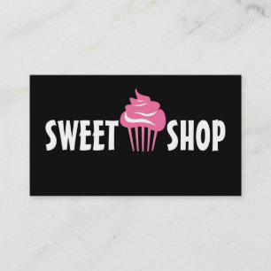 Tarjeta De Visita Negocio de Repostería de Cupcakes Rosados Lindos