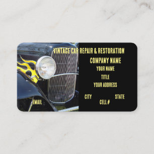 Tarjeta De Visita Negocio de restauración de Hotrods antiguos