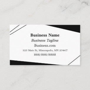 Tarjeta De Visita Negocio de resumen blanco y negro