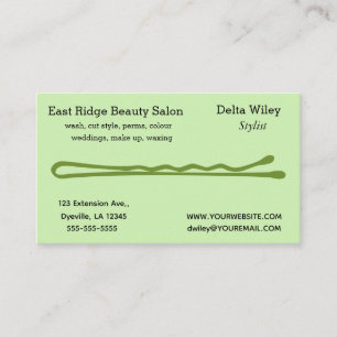 Tarjeta De Visita Negocio de Salón de Belleza y Peluquería Editable