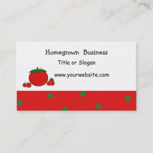 Tarjeta De Visita Negocio de Tomates Caseros