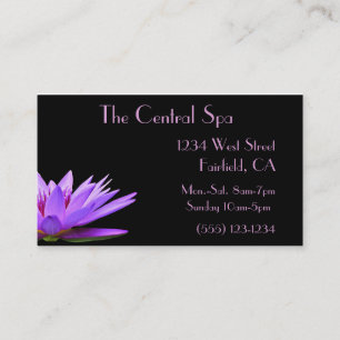 Tarjeta De Visita negocio de tratamiento floral de Spa y Salon