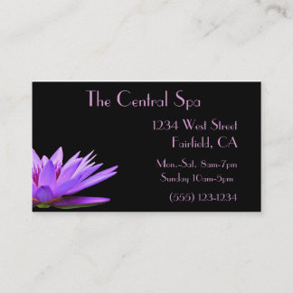 Tarjeta De Visita negocio de tratamiento floral de Spa y Salon