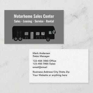Tarjeta De Visita Negocio de venta y servicio de autocaravanas