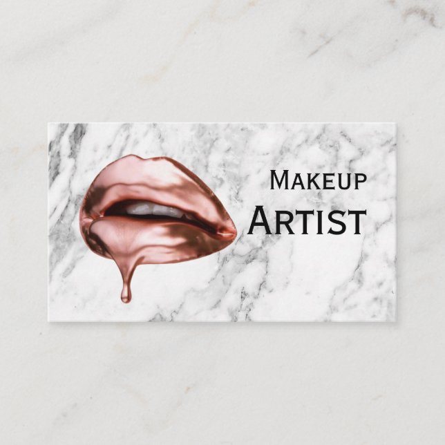 Tarjeta De Visita negocio del artista de maquillaje (Anverso)