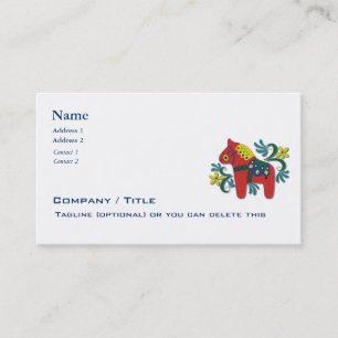 Tarjeta De Visita Negocio del caballo de Dala del escandinavo