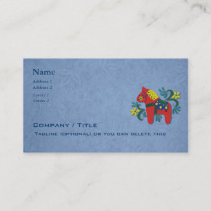 Tarjeta De Visita Negocio del caballo de Dala del escandinavo