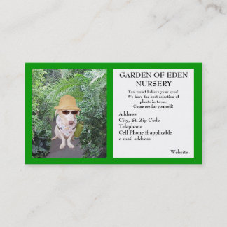 Tarjeta De Visita Negocio del cuarto de niños del jardín