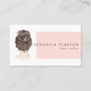Tarjeta De Visita Negocio del ilustracion del pelo de la moda de la
