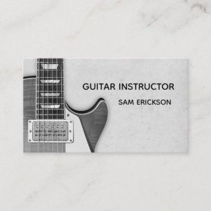 Tarjeta De Visita negocio del instructor de la guitarra