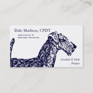 Tarjeta De Visita Negocio del perro de Airedale