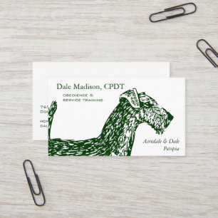 Tarjeta De Visita Negocio del perro de Airedale
