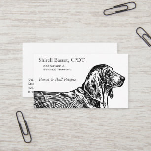 Tarjeta De Visita Negocio del perro de Basset Hound