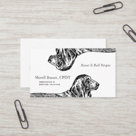 Tarjeta De Visita Negocio del perro de Basset Hound