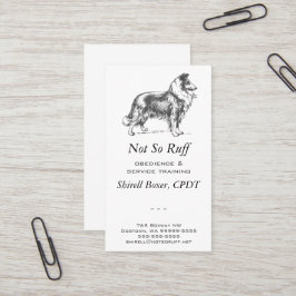 Tarjeta De Visita Negocio del perro del collie