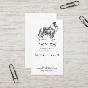 Tarjeta De Visita Negocio del perro del collie