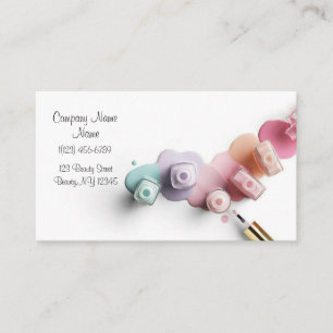 Tarjeta De Visita Negocio del salón de belleza del clavo