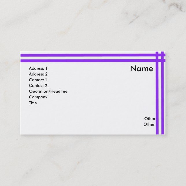 Tarjeta De Visita Negocio elegante (Anverso)