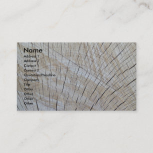 Tarjeta De Visita Negocio en la madera inacabada - quartersawn