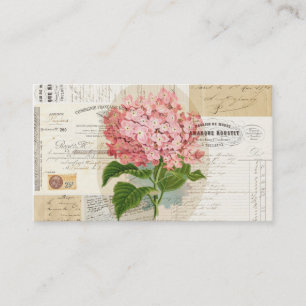 Tarjeta De Visita Negocio francés Ca de las Ephemeras del Hydrangea