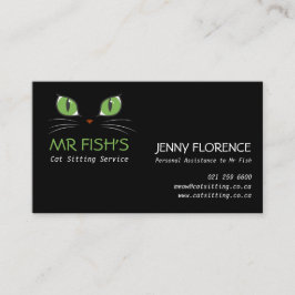 Tarjeta De Visita Negocio lindo del gato del cuidado de animales de