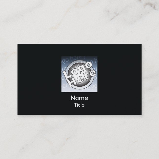 Tarjeta De Visita Negocio llano negro (Anverso)