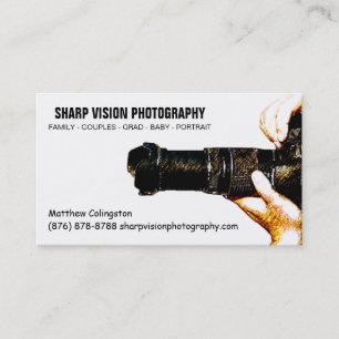 Tarjeta De Visita Negocio masculino de la foto del fotógrafo simple