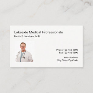Tarjeta De Visita Negocio médico de la foto de la oficina