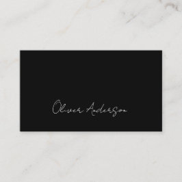 Tarjeta De Visita Negocio minimalista moderno con logotipo en blanco