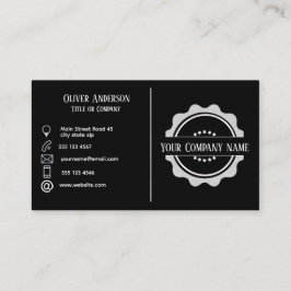 Tarjeta De Visita Negocio minimalista moderno con logotipo en blanco