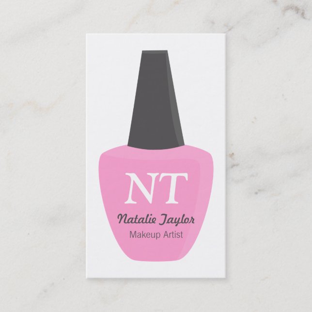 Tarjeta De Visita Negocio moderno del artista de maquillaje del (Anverso)