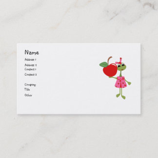 Tarjeta De Visita Negocio personalizado/Tarjeta-Profesor y Apple de