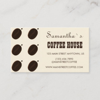 Tarjeta De Visita Negocio Profesional de Marca de Granos de Café