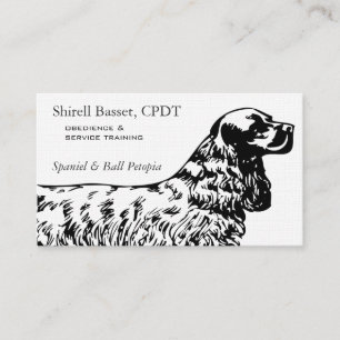 Tarjeta De Visita Negocio Profesional de Perros Cocker Spaniel