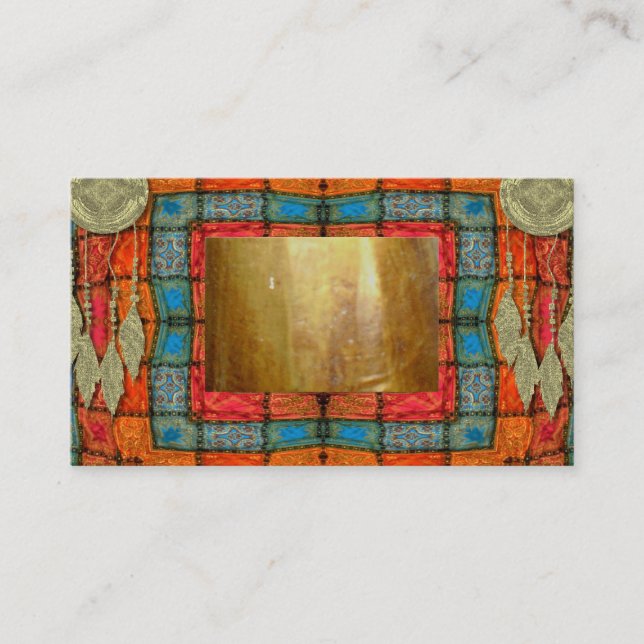 Tarjeta De Visita Negocio psíquico gitano de la astrología de la (Anverso)