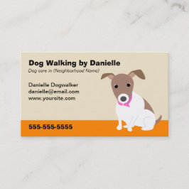 Tarjeta De Visita Negocio que camina del perro