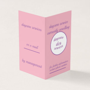 Tarjeta De Visita Negocio vertical doblado servicio del libro de la