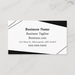 Tarjeta De Visita Negocios abstractos en blanco y negro